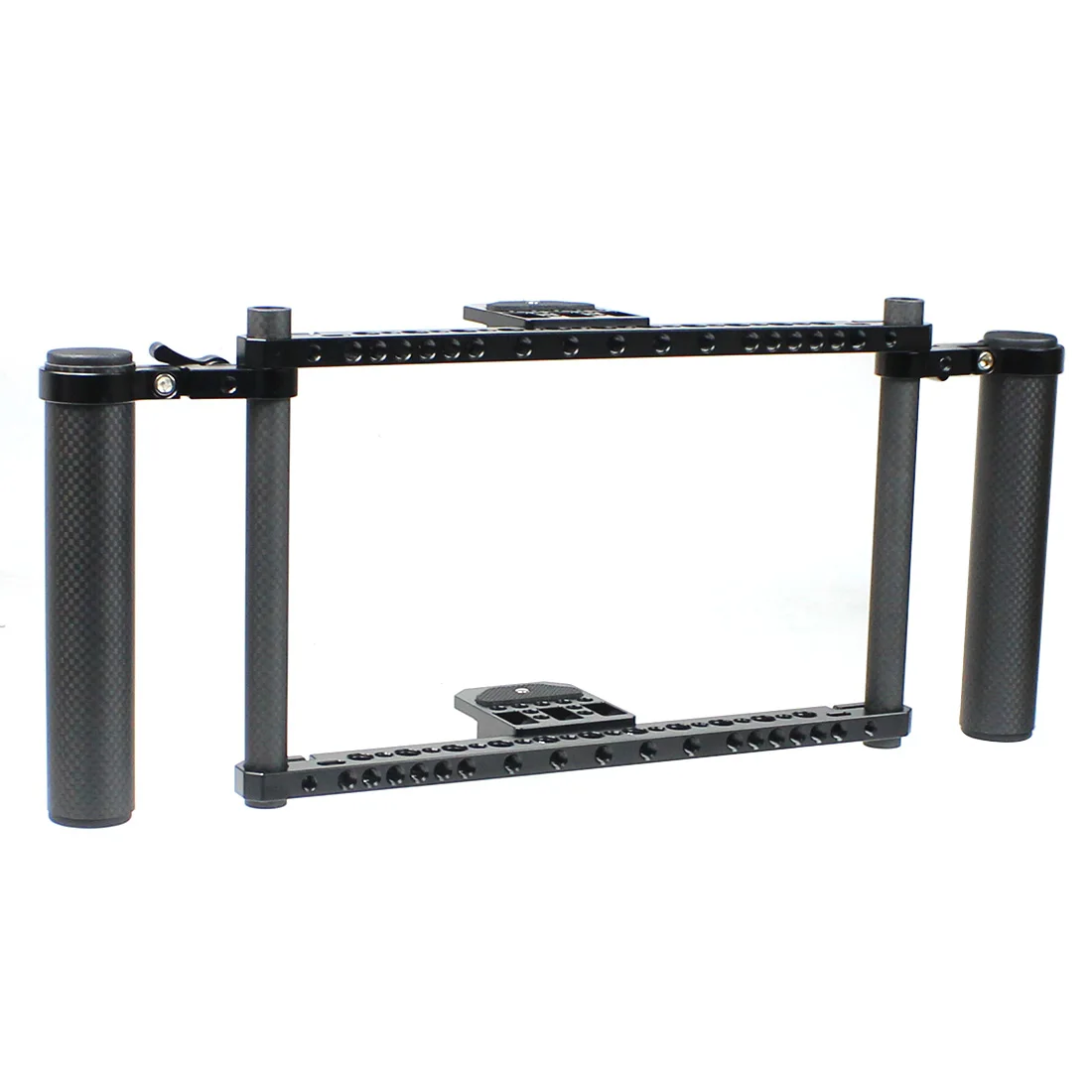 Feichao 7 Pollici 7 "Stabilizzatore Per Gabbia Protettiva Per Monitor Con Doppia Impugnatura Regolabile In Fibra Di Carbonio Per Atomos Ninja Inferno/