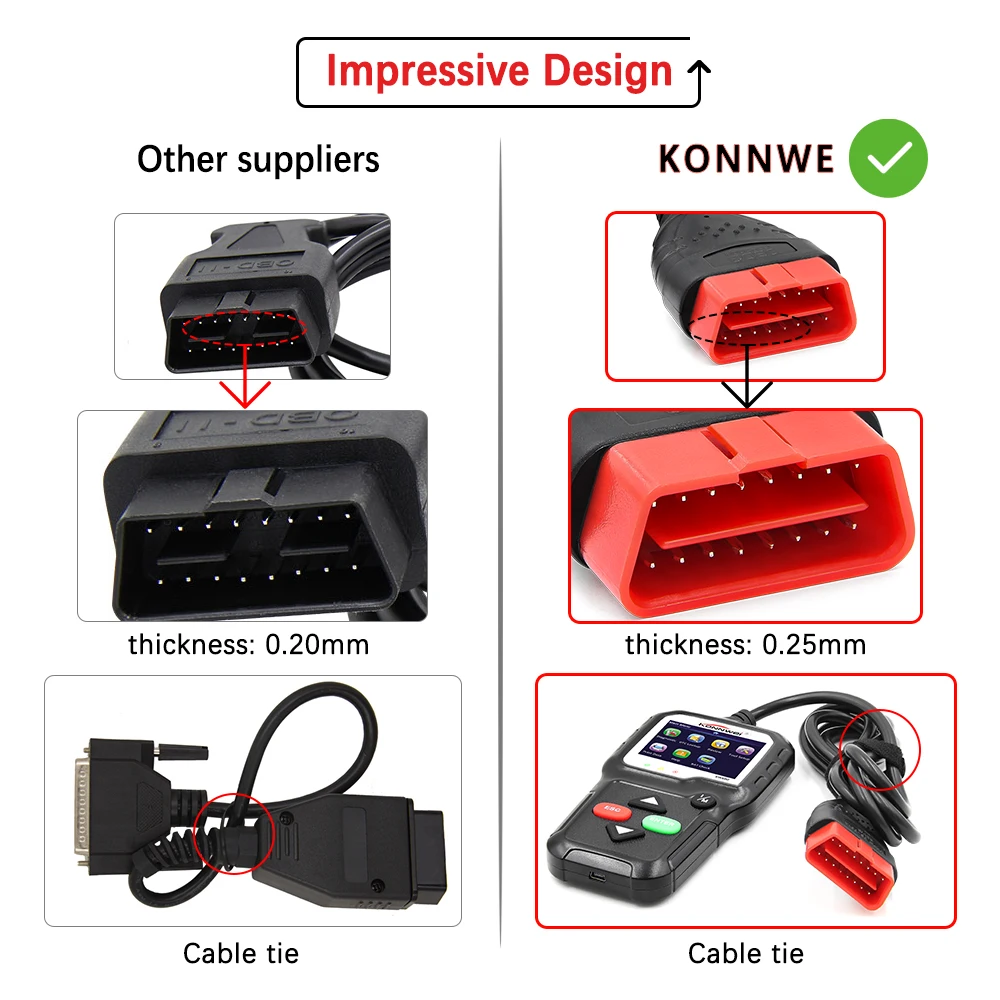 OBD2 сканер OBD Автомобильный диагностический инструмент KONNWEI KW680 считывание четких кодов ошибок русский OBD2 автомобильный сканер