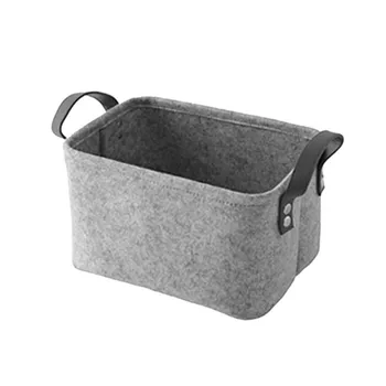 

Cabinet Small Cloth Collection Basket Toys Makeup Organizer Large Capacity Handle Desktop Debris Storage Basket