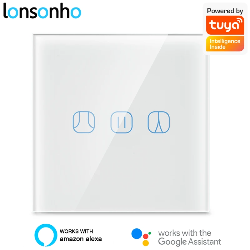 

Lonsonho Tuya Smart Life WiFi Smart Curtain Switch For Blind Motor EU Blinds Switch Smart Home Alexa Google Home Compatible