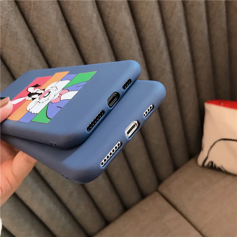 Мультяшный чехол для телефона с кроликом для iphone 11 11Pro Max XS Max XR XS Мягкий Силиконовый ТПУ чехол для iphone 7 8 6 6S Plus оболочка