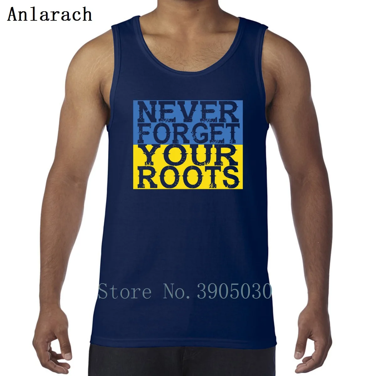 Домашняя украинская жилетка Never Forget Roots, комичные безрукавки с необычными интересными картинками, мужская майка для тренировок, индивидуальная летняя майка с круглым вырезом