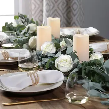 

FENGRISE Rose Artificial Dried Flower Wedding Decor Fake Flower Garland Artificial Plant Vine Leaves Home Decor Artificial Decor