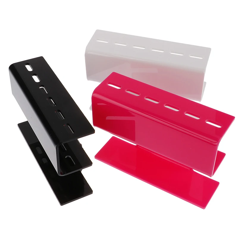 Acrylic 6 Holes Eyelash Tweezers Storage Rack Eyelash Lash Extension Tools Holder Stand  Organizer Nail Beauty Tools Shelf