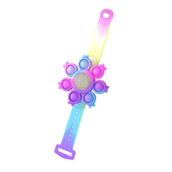 Hot Light Up Fidget Spinners Bracelet, LED Wristband Fidget Toys Glow Bracelets, Wearable Bubble Stress Relief Sensory Toy