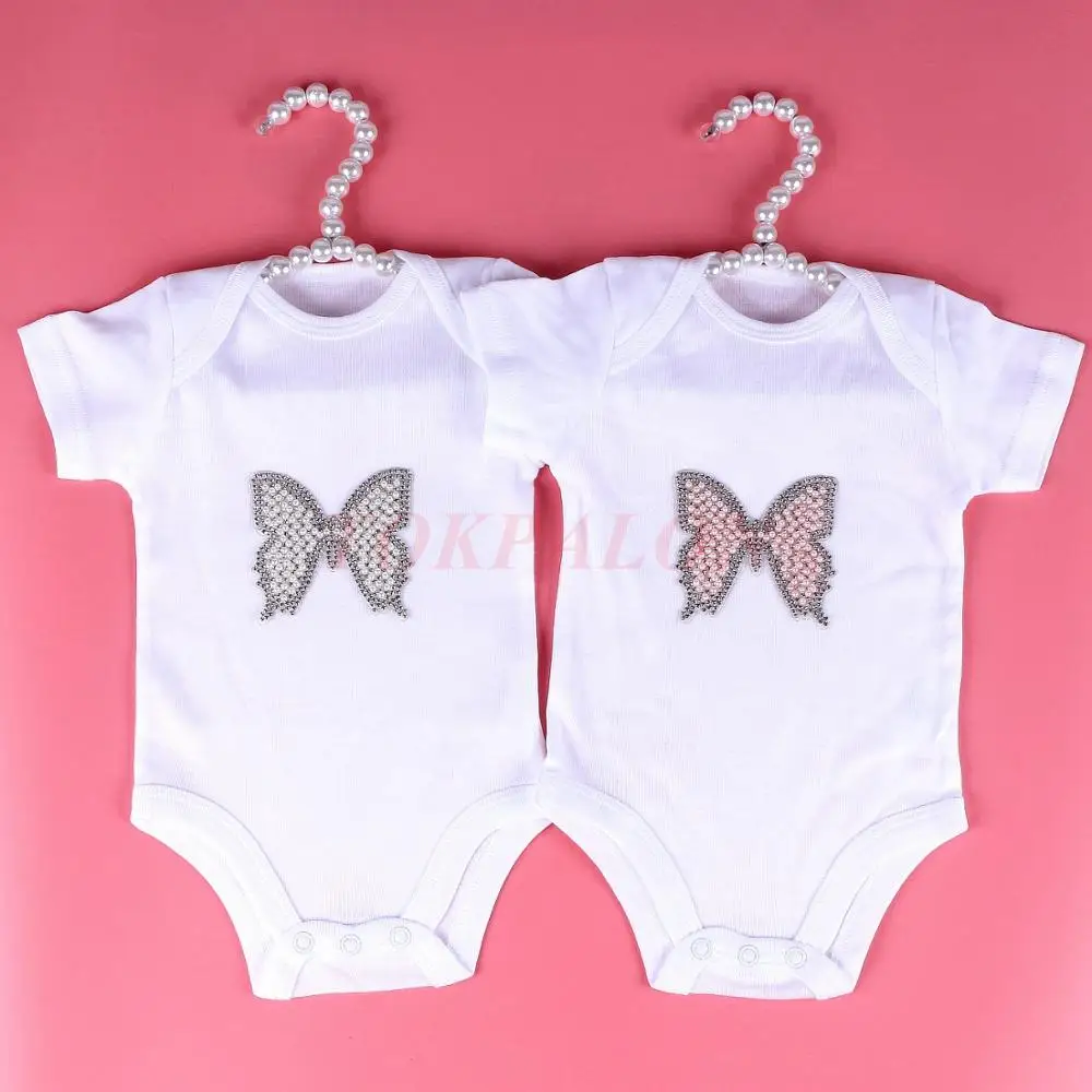 

Newborn Baby Birthday Gift Bodysuit Summer Clothes Boys Girls Jumpsuit Butterfly Short Sleeve Cotton Clothes Infant Outfits