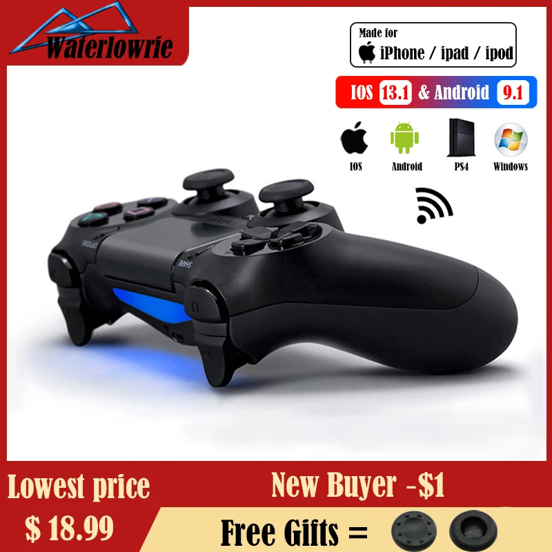 

Controller For PS4 / PC / iPhone / Android Wireless Bluetooth Gamepad For SONY Playstation 4 Dualshock Console Computer Joystick