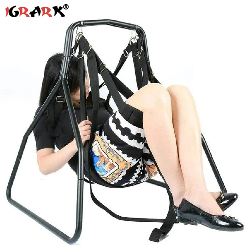 Sex Swing Indoor Furniture Chair Metal Frame Stand Sling Sex Hammock Fetish BDSM Bondage Sex Toy For Couples Erotic Accessories