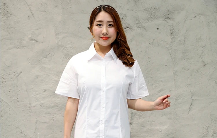 Ropa, женская блузка,, XL-10XL, большие размеры, для женщин, для офиса, для работы, блузки, топы, короткий рукав, элегантная тонкая туника, Blusas, рубашка, M698