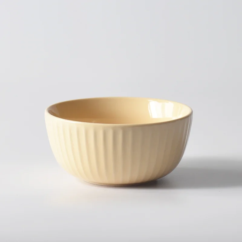 CHANSHOVA household ceramics simple solid color household ceramic bowl rice bowl kitchen tableware cute simple bowl rice bowl
