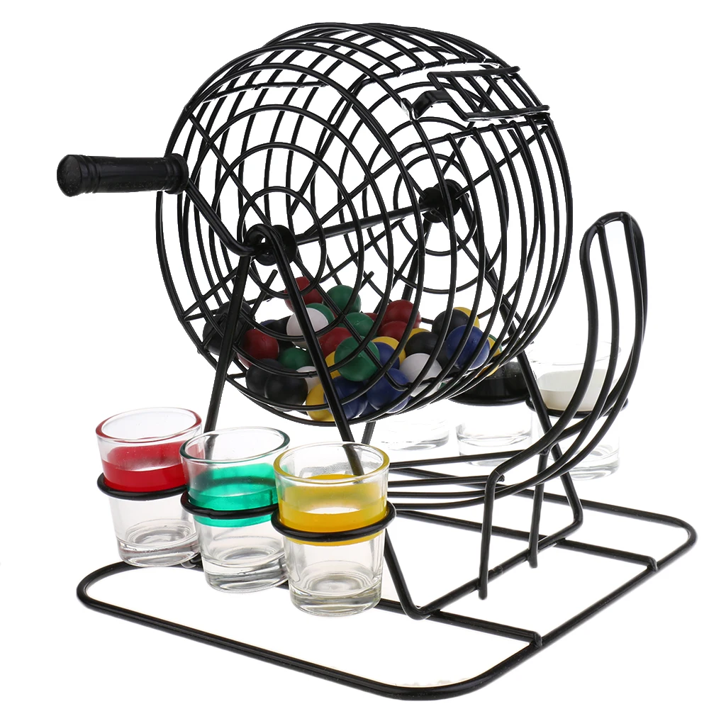 Set Of Bingo Lottery Machine Drinking Game For Family Home Leisure Xmas Gift