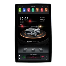 Автомобиль 2 DIN 12,8 дюймов 6-Core Android 8,1 Tesla Стиль вращения ips Экран автомобильный DVD gps плеер Радио Стерео голос Управление