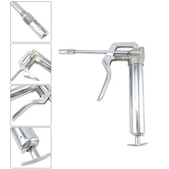 

120CC Lubrication Vehicle One Handed Screw Auto Use Mini With Oil Tip Tool Metal Steel Grease Machine Set Professional Hose