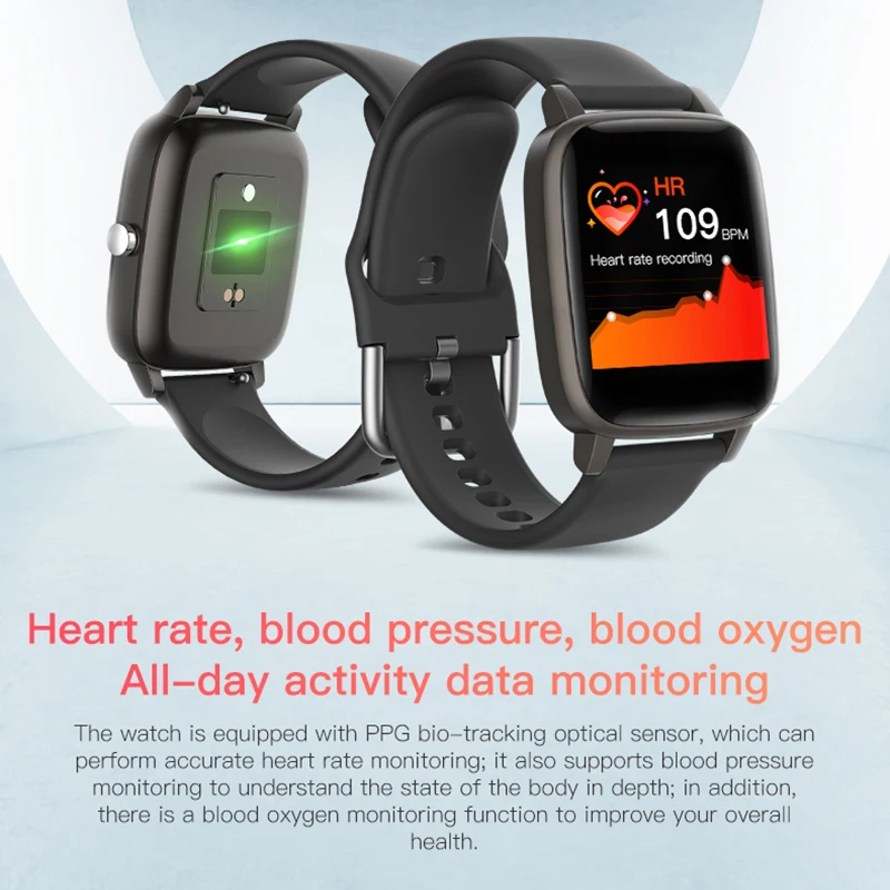

T98 smart watch Temperature Measurement smartwatch reloj inteligente watches for men women Blood Pressure Message
