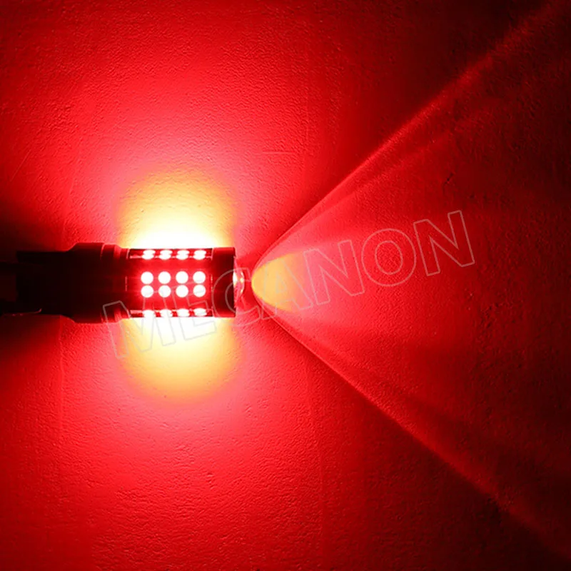 2 шт. Красная проблесковая 1156 BA15S 1157 BAY15D T25 3157 T20 7443 44SMD 3030 Автомобильный