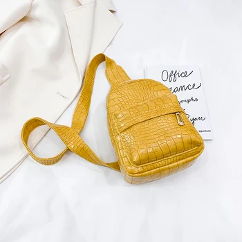 

Chic Women Classic Texture Creative Design Portable PU Phone Belt Pouch Fanny Chest Pack Travel Daily Waist Purse