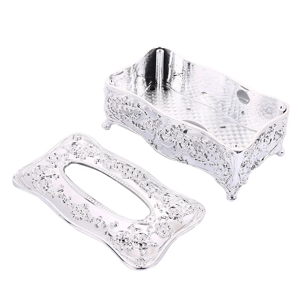 Acrylic Tissue Box Cover European Style Gift KTV Cars Table Tissue Boxes Holder Luxury 2 Colors Large Volume Desktop Office