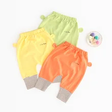 Детские однотонные штаны-шаровары с большими глазами для малышей Детские штаны для кормления От 1 до 3 лет с эластичной резинкой на талии