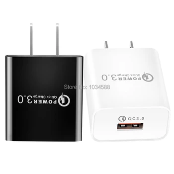 

Quick Charging Eu US QC3.0 5V 3A Usb Wall Charger Adapter For Iphone 7 8 11 Samsung s10 s20 htc android phone pc