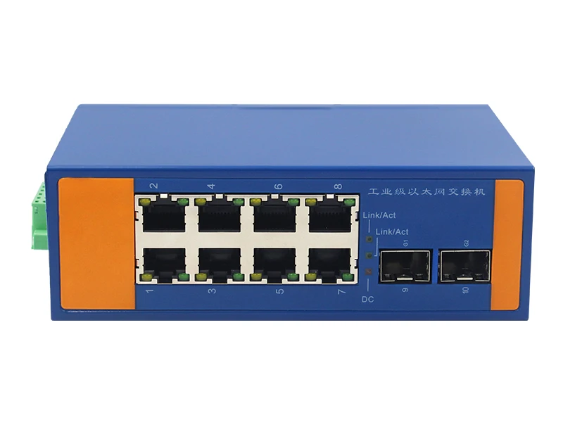 Промышленный Ethernet коммутатор 10/100/1000M сетевой сигнал усиления DIN Rail Тип 4 порт Ethernet 2 волокна