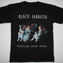 Мужская хлопковая футболка Black Sabbath небо и ад редкие металлические футболки, мужская унисекс рок-группа футболка#1 уличная футболка