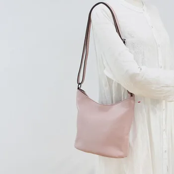 

Fashion Women Hand Bag Natural Cowhide Luxury Bucket Shoulder Bags Handbags Female Top-handle Bags Fashion Genuine Leather Bags