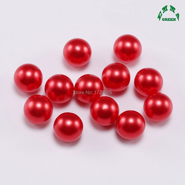  200 PCS Red Green Pearls Beads, Red Green Vase Filler