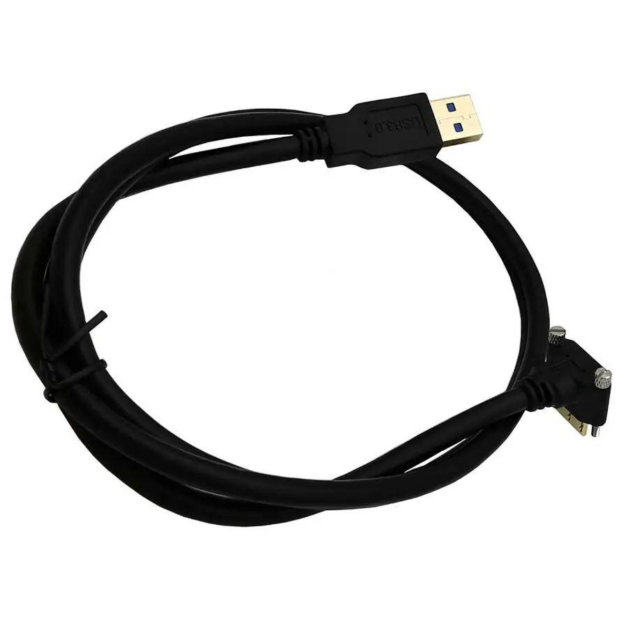 Cabo de Dados Micro b com Parafusos de Bloqueio Banhado a Ouro Usb 3.0 a 90 Graus Direita Esquerda Cima Ângulo Baixo Micro b - Imagem 2