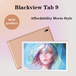 Blackview – tablette PC de 10.1 pouces Tab 9, avec batterie de 7480mAh, Android 10, 4 go de RAM, 64 go de ROM, caméra arrière de 13mp, Octa Core, WIFI LTE, appel téléphonique 