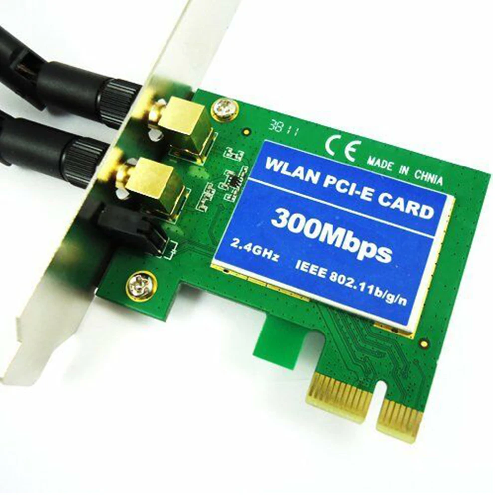 Аксессуары для компьютера 300 Мбит/с удобная беспроводная карта Wi-Fi PCI-e внутренняя высокая совместимость Быстрый портативный Настольный с антеннами