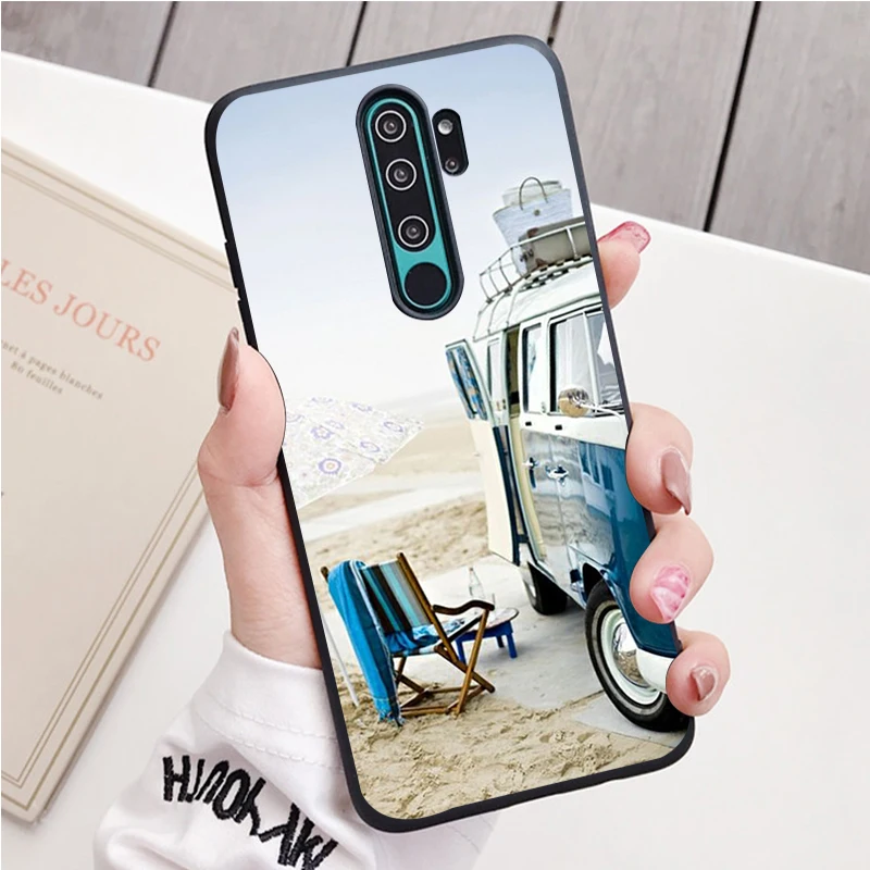 Combi Van Surf black Silicone Phone Case For Redmi note 9 8 7 Pro S 8T 7A Cover xiaomi leather case charging