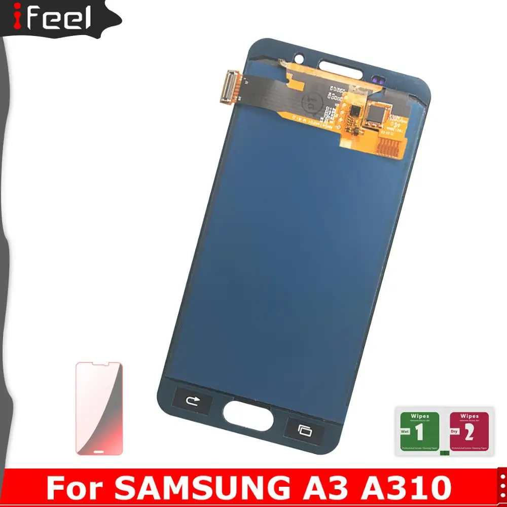 Сенсорный ЖК экран 4 7 дюйма с рамкой для SAMSUNG Galaxy A3 2016 A310 A310F A3100|Экраны мобильных