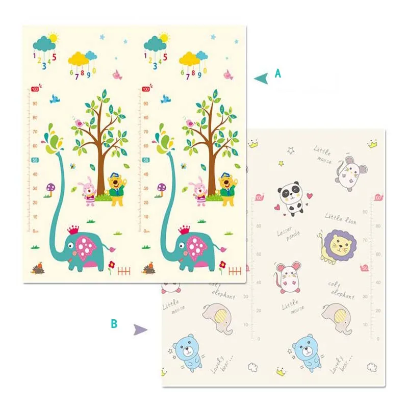 180X200X1.5CM Детский коврик двусторонний детский игровой коврик Xpe детская подушка утолщенный детский коврик для ползания складной коврик Детский ковер 180 см* 200 см - Цвет: 180X200X1.5CM