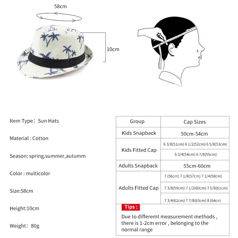 YOYOCORN Kids Straw Sun Hat For Boy Girl Children