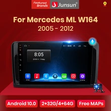 Junsun-Radio Multimedia con DVD para coche, Radio con Android 10, 4 GB + 64 GB, para Mercedes ML, W164, GL, GL320, ML350, ML500, X164, GL350, GL450, 2004-2012