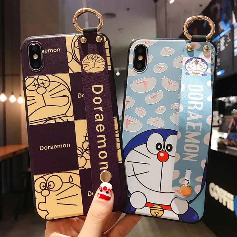 

Wristband shell For iPhone 11 11Pro X XR XS MAX 6 6s 7 8 8Plus Cartoon pattern Comfortable handle case