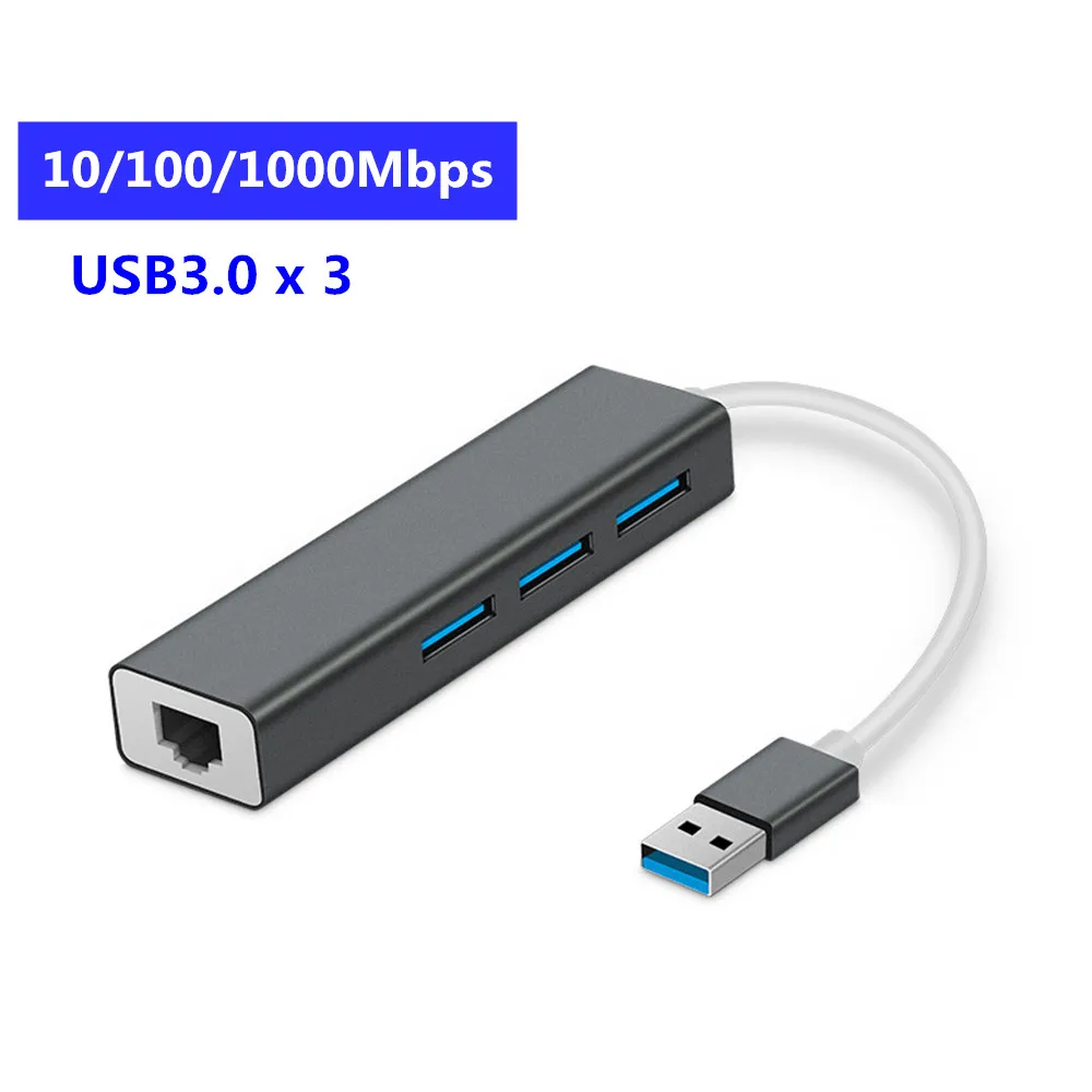 1000Mbps usb3.0 USB 3,0 концентратор USB3.1 type c для RJ45 Ethernet Lan концентратор адаптер Сетевая карта USB док-разветвитель для Macbook Windows surface 6 Pro - Цвет: 1000Mbps usb3.0