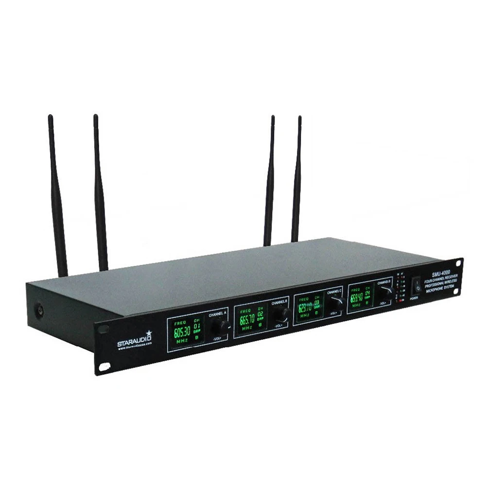 STARAUDIO 4 канала UHF беспроводной микрофон Система 2CH ручной микрофон 2CH гарнитура микрофон вечерние церковный микрофон SMU-4000AB