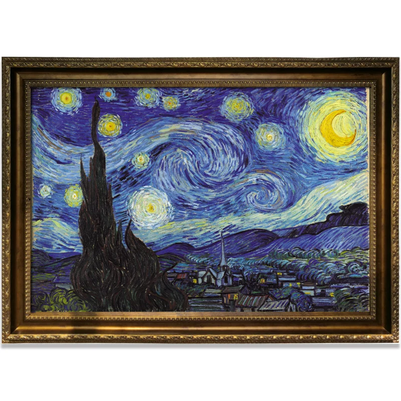 Starry starry night wooden adult puzzle 1000 pieces children puzzle boring time toy gift robotime rolife diy dollhouse book nook time travel 3d wooden puzzle booknook for bookshelf insert decor tgb04