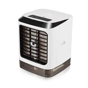 

Mini USB Air Cooler Portable LED Lighting Air Humidifier Desktop Air Cooling Fan for Office Home 5V 2A