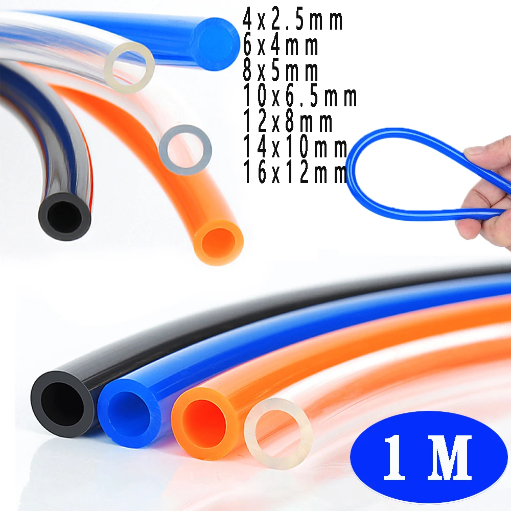 

1 meter PU pipe air compressor hose air pipe pneumatic component hose OD4 * 2.5mm 6 * 4mm 8 * 5mm 10 * 6.5mm 12 * 8 14 * 10mm