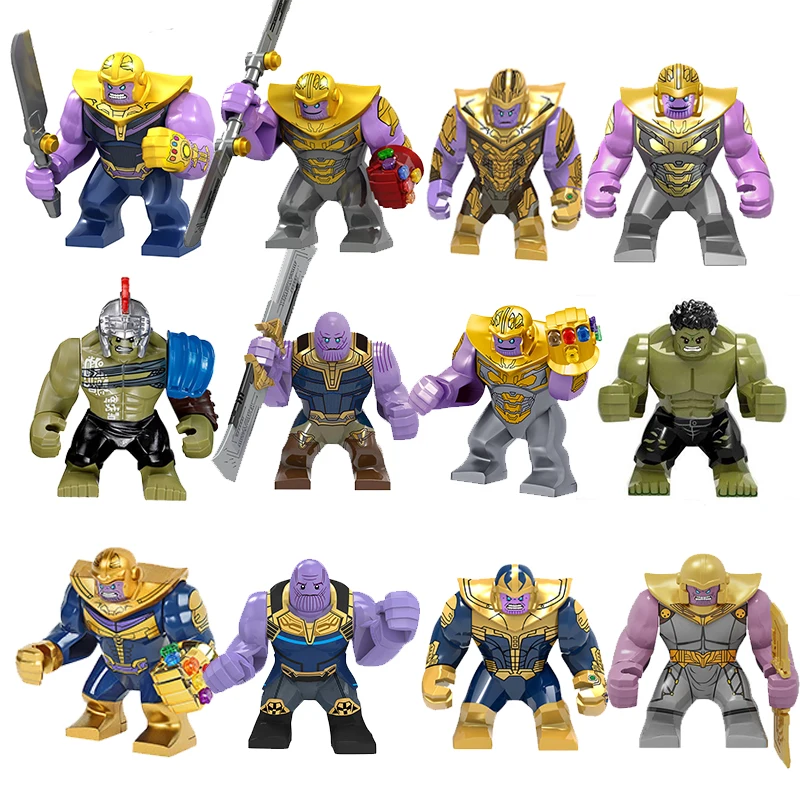 

Thanos Black Panther Hulk Iron Man Glove Avengers 4 Endgamer Action Figure Blocks Compatible Marvel Toy