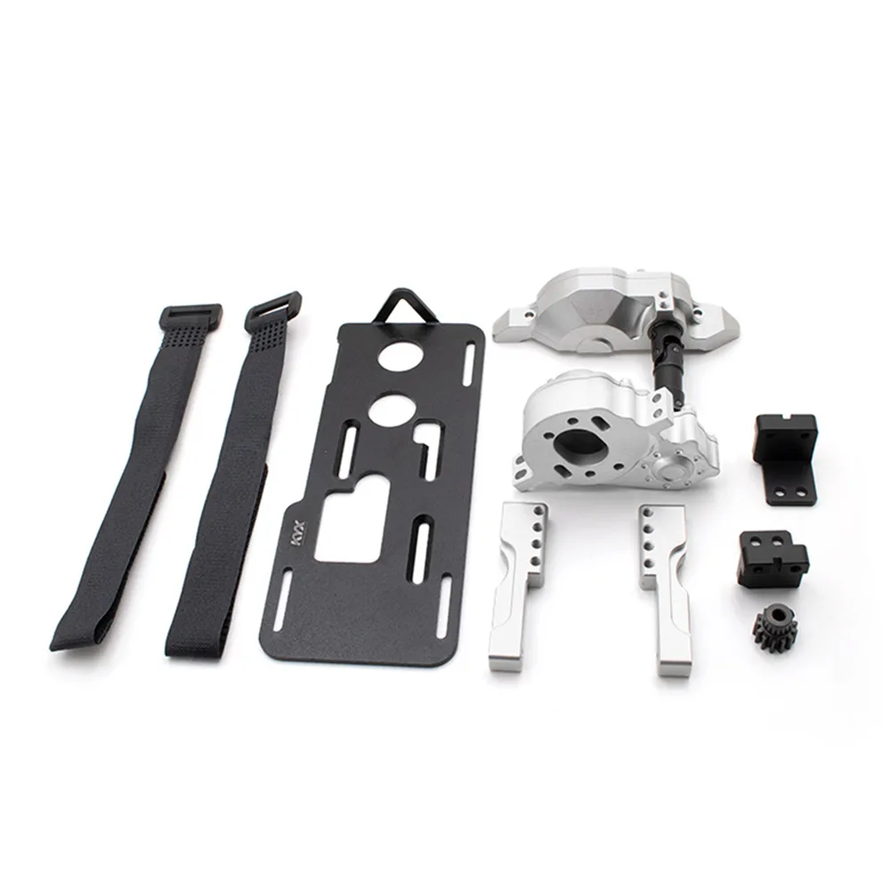 SILVER Алюминиевый сплав CNC Передняя Коробка передач кронштейн комплект для TRAXXAS TRX6 TRX4 RC Легковесные части автомобиля - Цвет: SILVER