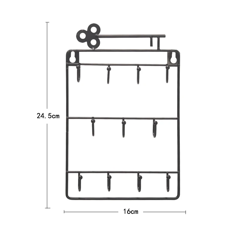 Креативное настенное украшение многофункциональное хранение RacksWall ключ крюк кованые железные стойки висячая корзина