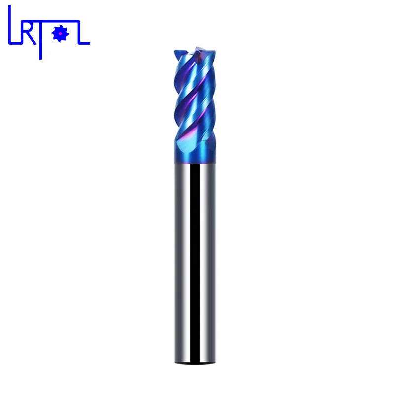 

HRC65 R0.5 R1*D3/D4/6/8/10/12 solide Carbide tungsten 4 Flutes Corner Radius End mill 45° CNC Spiral Router bits Milling Tools