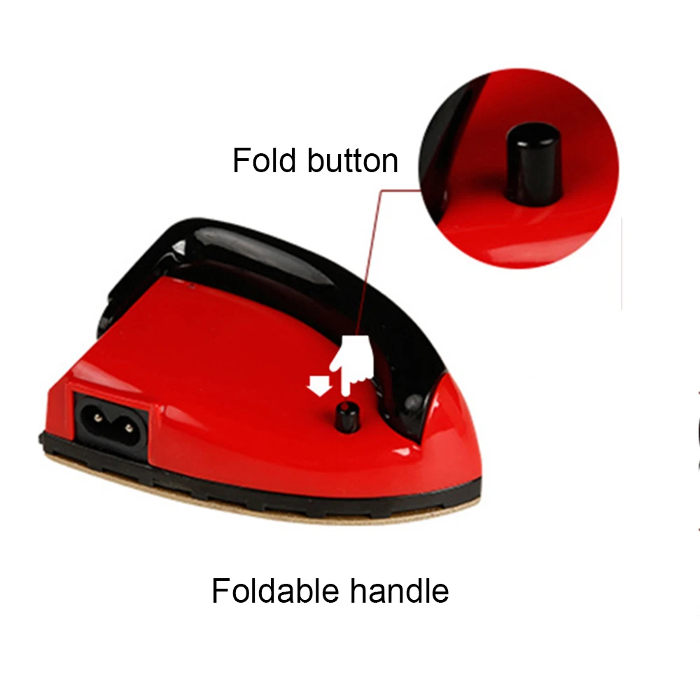 Hot Mini Portable Folding Electric Handheld Steam Iron For Clothes With Teflon Gears 3 Baseplate Flatiron For Home Travel