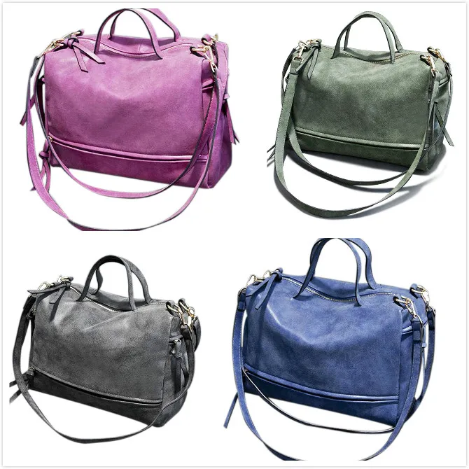 

Women's Shoulder Bag Vintage Nubuck Messenger Bag Motorcycle Shoulder Bags Retro Women's Bag