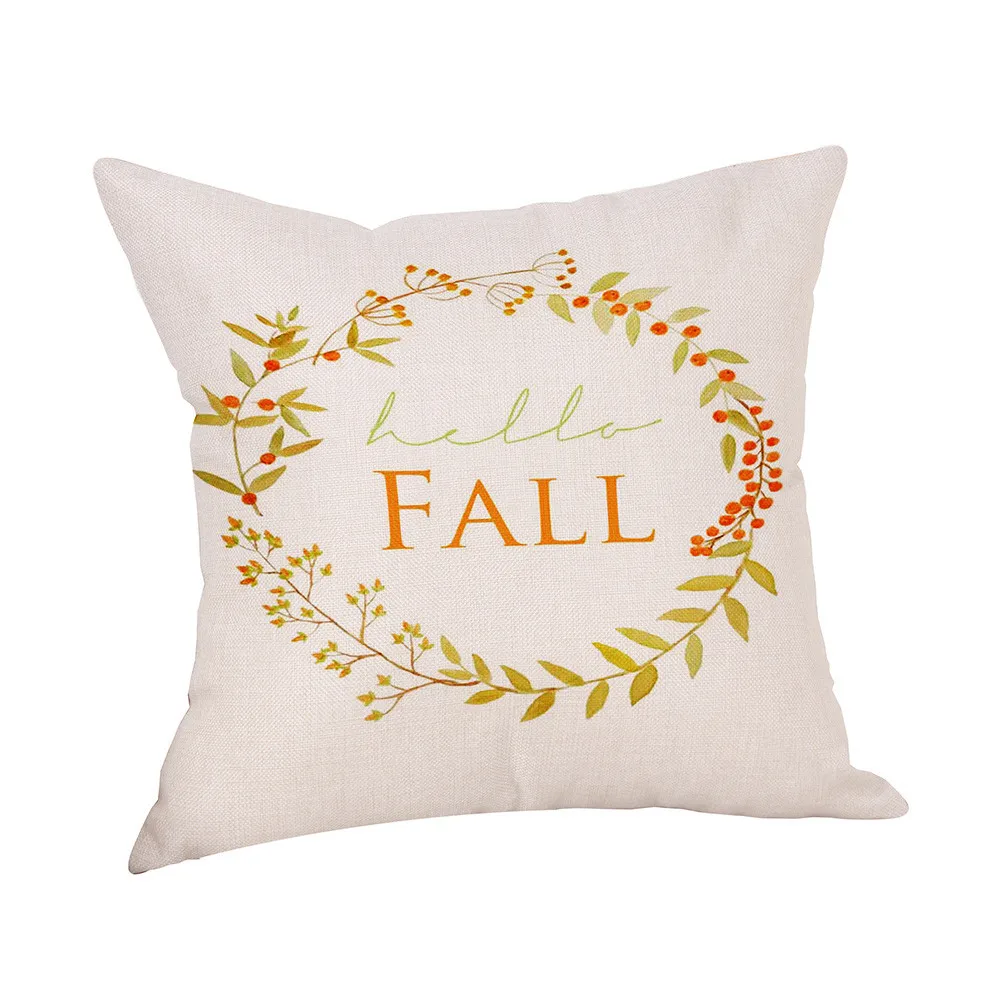 

1PC Happy Fall Thanksgiving Day Style Linen Turkey Pillow Case Home Pillow Cover High Quality Pillow Case L*5