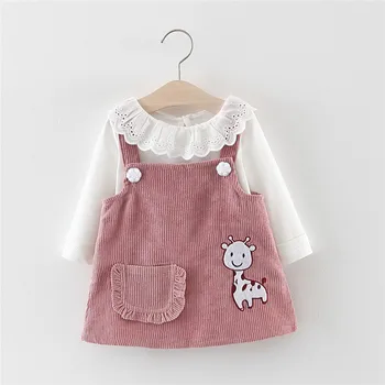 

Infant Baby Girls Dress Spring Toddler Kid Cartoon Printed Princess Dress New Child Lovely Casual Dressesoutfit Elbise #LR4