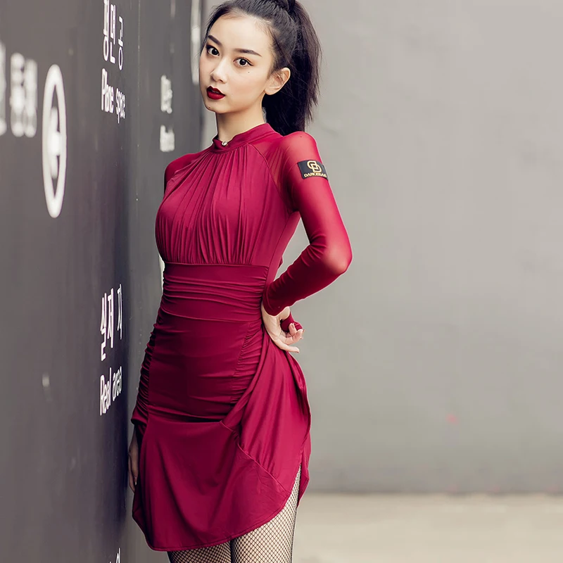New Latin Dancing Dress Women Latin Dress Latin Practice Wear Adult ChaCha Dress Women Ballroom Dance Dresses Latin Wear